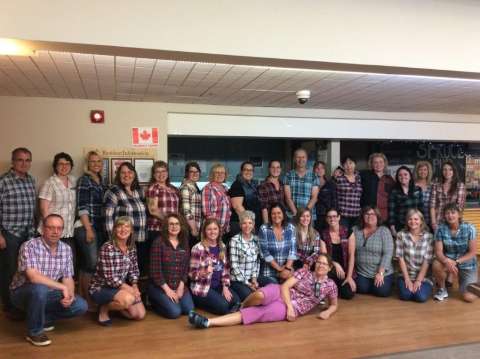 Staff Dressed in Plaid