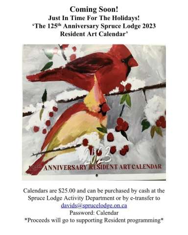 2023 125th Anniversary Resident Art Calendar